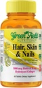 Greenfield Nutritions Halal Biotin Tablet voor volwassenen - 60 Halal Multivitamine voor haar huid en nagels - Hoge potentie 5000 mcg Biotine met 50 mg Collageen en mineralen - Gelatine Glutenvrij, Non-GMO Vitamine