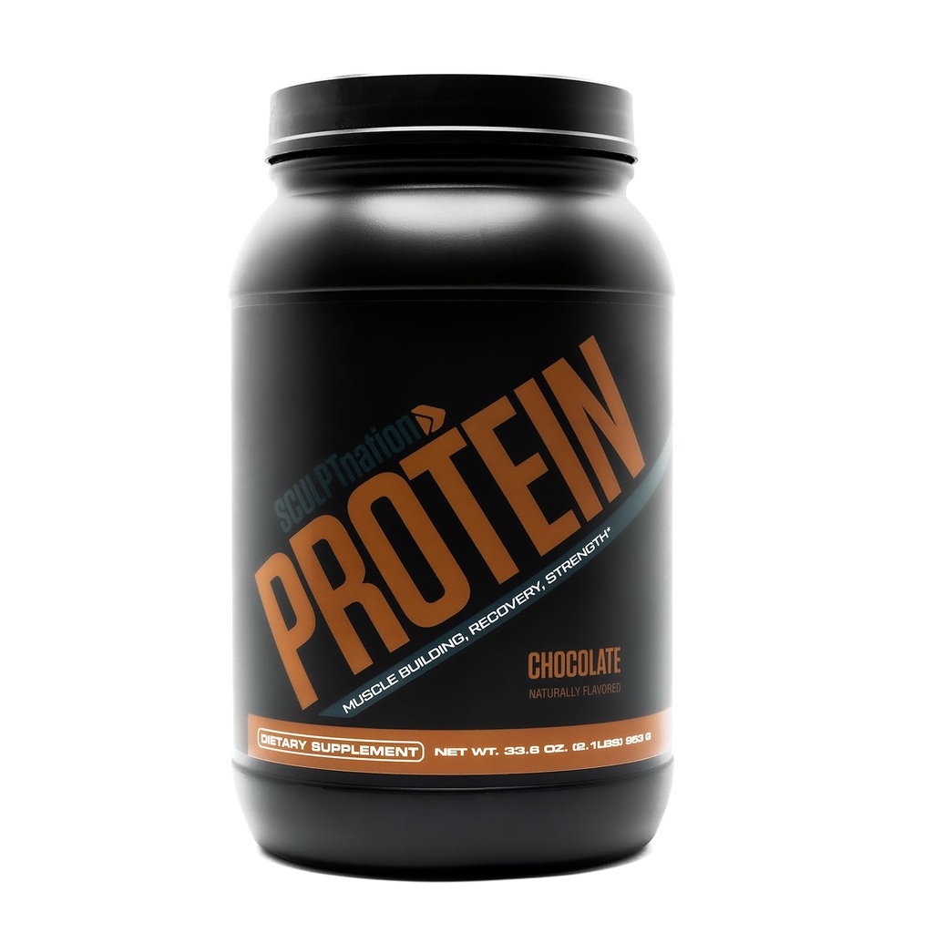 Sculpt Nation by V Shred Protein Powder (Chocolate) - Premium Wei Protein Powder Chocolate and BCAAs to Support Muscle Building and Recovery - 30 Servings