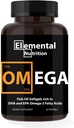 Omega-3 van visolie 60 Softgels-waardefles Eicosapentaeenzuur (EPA) en docohexaeenzuur (DHA) in een zwarte Grip Jar