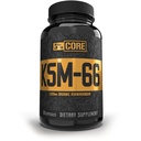 5% Nutrition Core KSM-66 Ashwagandha | 1,200mg Organic Ashwagandha Root Powder Extract | High Potency 5% Withanolides (45 Servings, 90 Capsules)