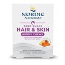 Nordic Naturals Zero Sugar Hair & Skin Gummy Kauwen, Aardbei Lemonade - 27 Gummy Kauwen - Biotin + GLA van Borage Oil - Promoot gezonde balans van vetten in de huid - Non-GMO - 27 porties