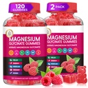Magnesium Glycinate Gummies 600mg, High Absorption Magnesium Gummies with Calcium, Vitamin B6, D3, Sugar Free Chews for Men & Women Relaxation, Stress Relief, Night Rest