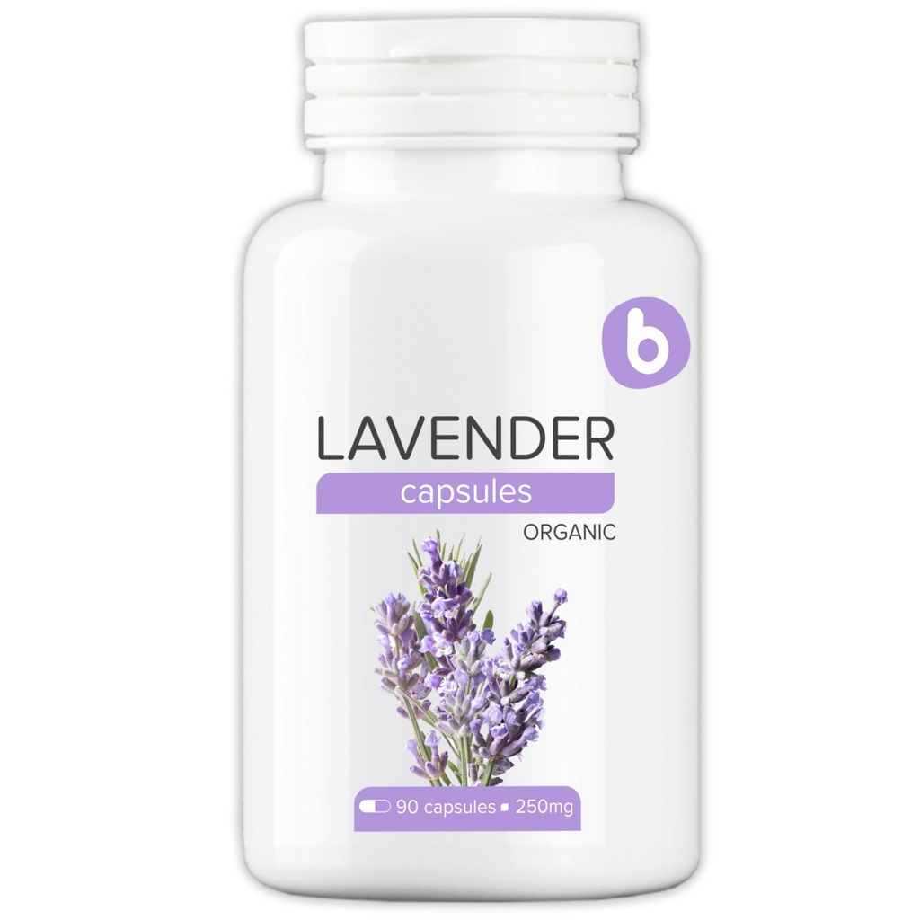 Organische Lavendel Capsules - Lavendel Pillen voor ontspanning en evenwicht - Ondersteunt kalme geest en lichaam - Natuurlijke Supplement - Non-GMO, Glutenvrije capsules
