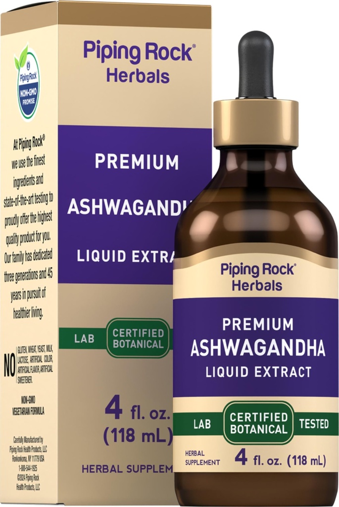 Piping Rock Ashwagandha Liquid Drops (en anglais seulement) 4 fl oz
