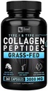Zeal Naturals Collagen Peptides Collagen Pills (360 Capsules) Poudre de Pépétide de Collagène herbeux - Poudre de Collagène hydrolysée pour Supplément de Tendon articulaire