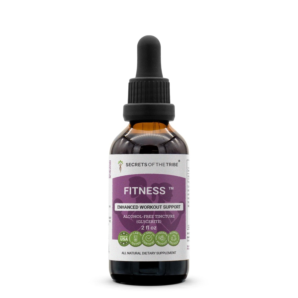 Secrets of the Tribe Fitness Alcohol-Free Extract, High-Potency Herbal Drops, Tincture Made from Maca, Ashwagandha, Green Tea, Cordyceps, Rhodiola, Tribulus. Enhanced Workout Support 2 oz
