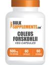 BulkSupplements.com Coleus Forskohlii Extract Capsules - Forskolin Supplement, Forskolin Capsules - Kruidensupplement, Glutenvrij, 1 Capsule per portie, 60 Capsules (verpakking van 1)
