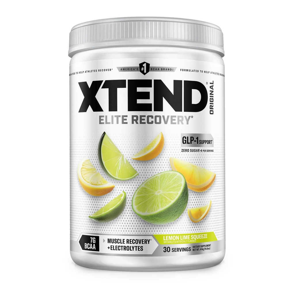 Xtend XTEND Original BCAA Poudre 7g BCAA et 2,5g L-Glutamine, sans sucre après l'entraînement de récupération musculaire boisson avec acides aminés pour les hommes et les femmes, 30 portions