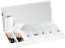 PORT X POLISH Designer Weekly Pill Box Organisator (Single 1X Daily, Crisp White) 