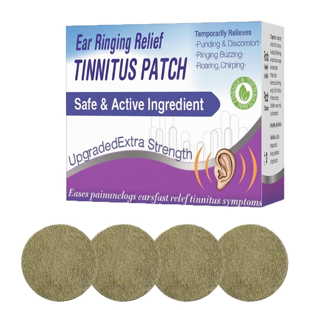 Tinnitus Relief for Ringing Ears, Tinnitus Patch for Buzzing, Roar & Click | Natural Herbal Ear Support, with Mild Formulation, Soothing Ear Health Patches for Men and Women, 50 Counts