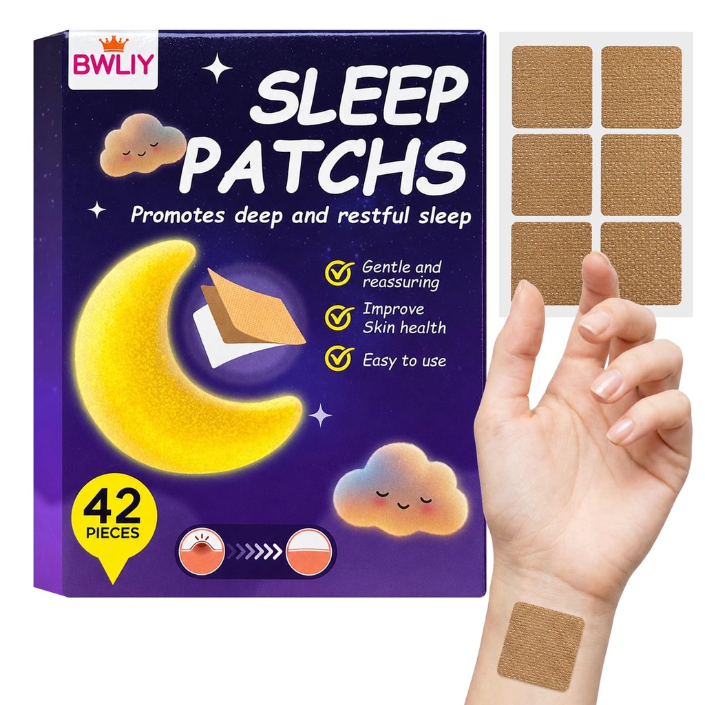 Sleep Patches for Adults, 42 Patches Sleep Patche, Natural Plant Based, Refreshed | Long-Lasting Night Comfort for Men & Women