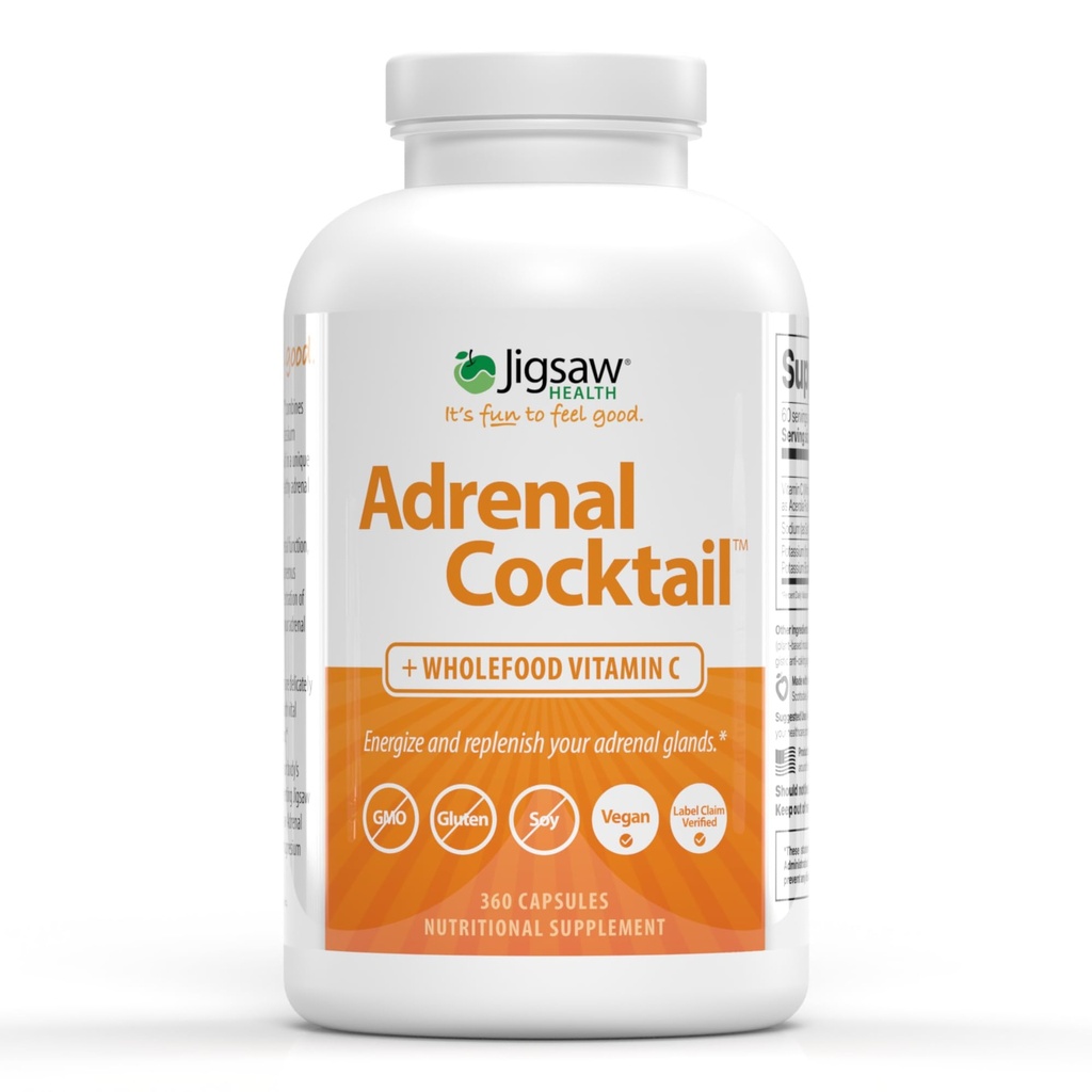 Puzzel Gezondheid Adrenal Cocktail + Wholefood Vitamine C 