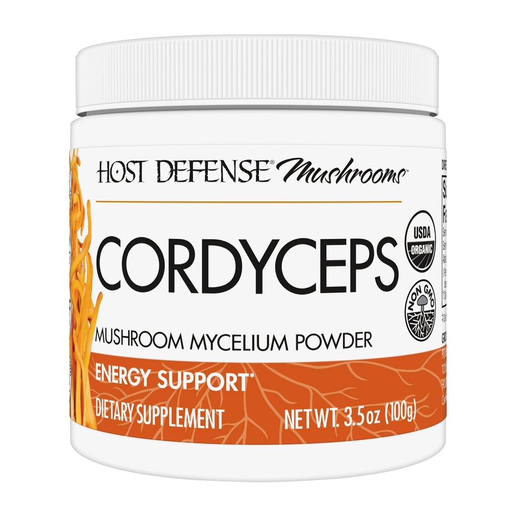Host Defense Cordyceps Powder - Supplément de soutien immunitaire et énergétique - Supplément de santé rénale avec des champignons Cordyceps - Supplément de soutien physique pour aider l'apport d'oxygène - 3,5 oz (66 portions)*