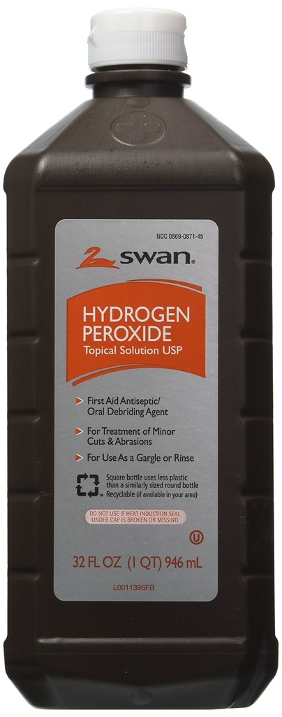 Swan Hydrogen Peroxide Topical 32 Ounces Pack of 2