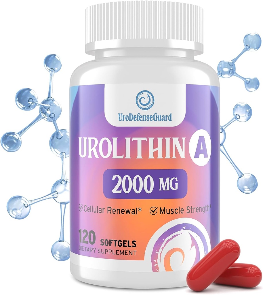 Urolithin A Supplement 2000mg voor mannen Vrouwen - 120 Softgels (1 fles)