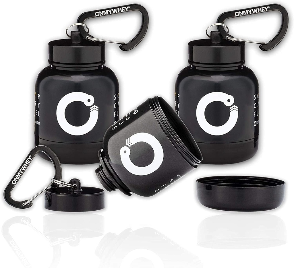 ONMYWHEY - Portable Proteïne en Supplement Poeder Funnel Key-Chain - Modern 3-pack