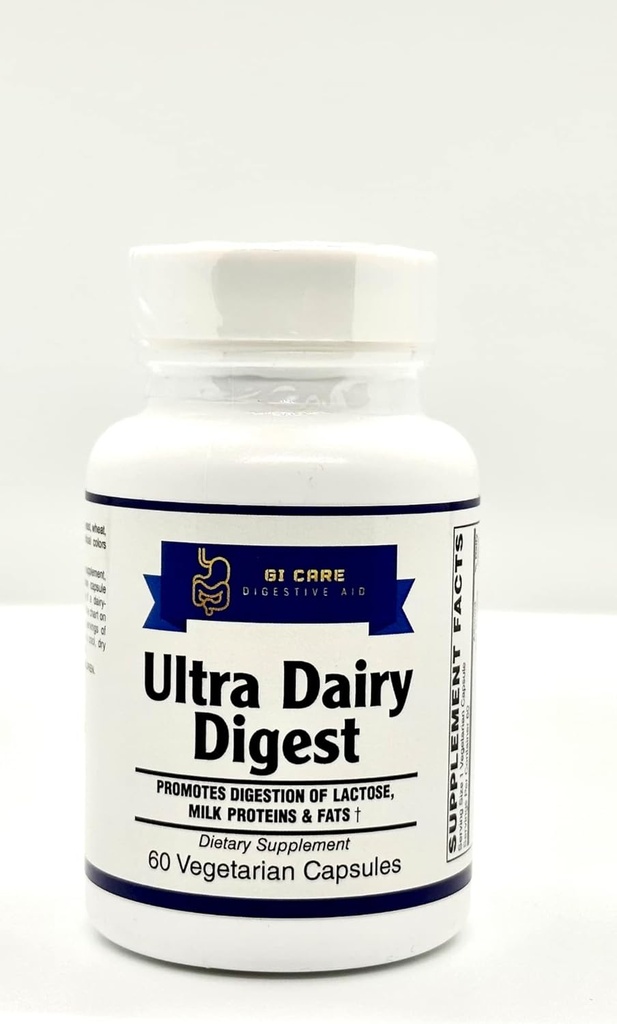 Ultra Dairy Digest- Helpt de spijsvertering van lactose bevattende producten, Milk PROTELINS & Milk FATS † (voor Melk/Dairy Onverdraagzaamheid) 3-in-1 Formule