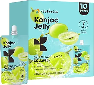 Hethstia Konjac Jelly Aardbei Smaak met Collageen Peptides 