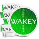 Wakey Energy Caffeine Pouches (Melon Wave) | 50mg Caffeine | Vitamin A, C, D, B12, Thiamin (Vitamin B1) | Zero Sugar - 20 Nicotine Free Pouches (5 Pack) (Melon Wave 50mg)