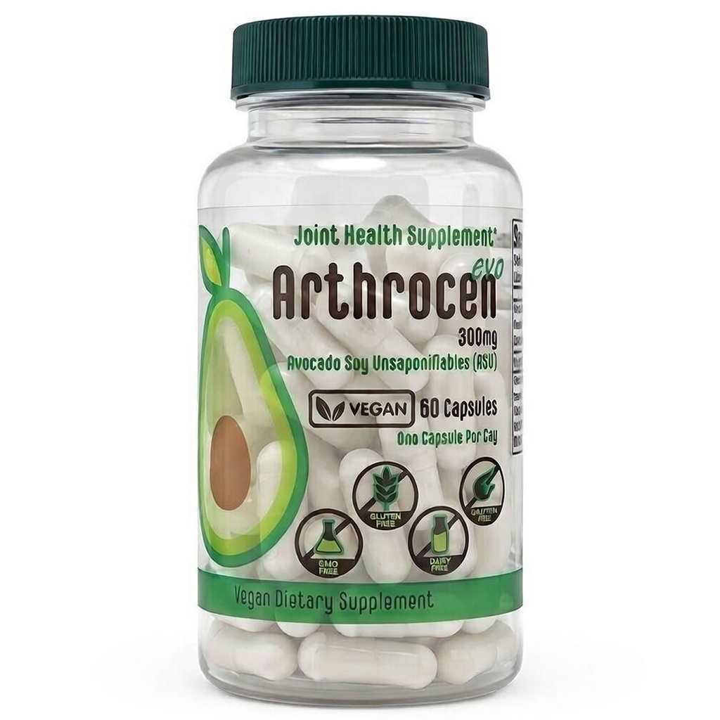 EVO Vegan supplément de santé mixte, 300Mg avocat Soy Unsaponifiable, 60 jours d'approvisionnement, une gélule par jour (2 mois)