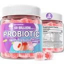 2Pack Probiotics + Prébiotiques Gummies Sans sucre 60 Million CFU, 11 souches Probiotiques remplis de gummies pour les femmes hommes santé digestive et la santé de Gut, soutient la constipation, la diarrhée, le gaz et le blottis