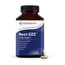LifeSeasons Rest-ZZZ - Natural Sleep Support Supplement - Fall Asleep & Stay Asleep - Calms Nervous System - Ease Muscle Tension & Restlessness - Low Dose Melatonin GABA & Chamomile - 120 Capsules