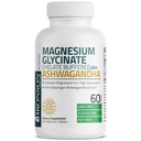 Bronson Magnesium Glycinate Plus Ashwagandha Dietary Supplement 60 Tablets | 2-in-1 Stress & Mood Support, Vegetarian, High Absorption, Gentle On The Stomach, Non-GMO, Gluten-Free, Soy-Free