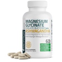 Bronson Magnesium Glycinate Plus Ashwagandha Dietary Supplement 60 Tablets