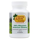 100% Pure Wisconsin Amerikaanse Ginseng Capsules - 500mg. Authentieke Panax Quinquefolius. Potent Ginseng Root - Geen Fillers, Bindmiddelen of andere additieven.