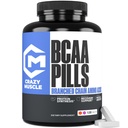 Crazy Muscle BCAA Pillen met The Perfect 2:1:1 Ratio van vertakte keten Aminozuren Supplement, 1000mg BCAA's per pil (beter dan capsules), 120 tabletten