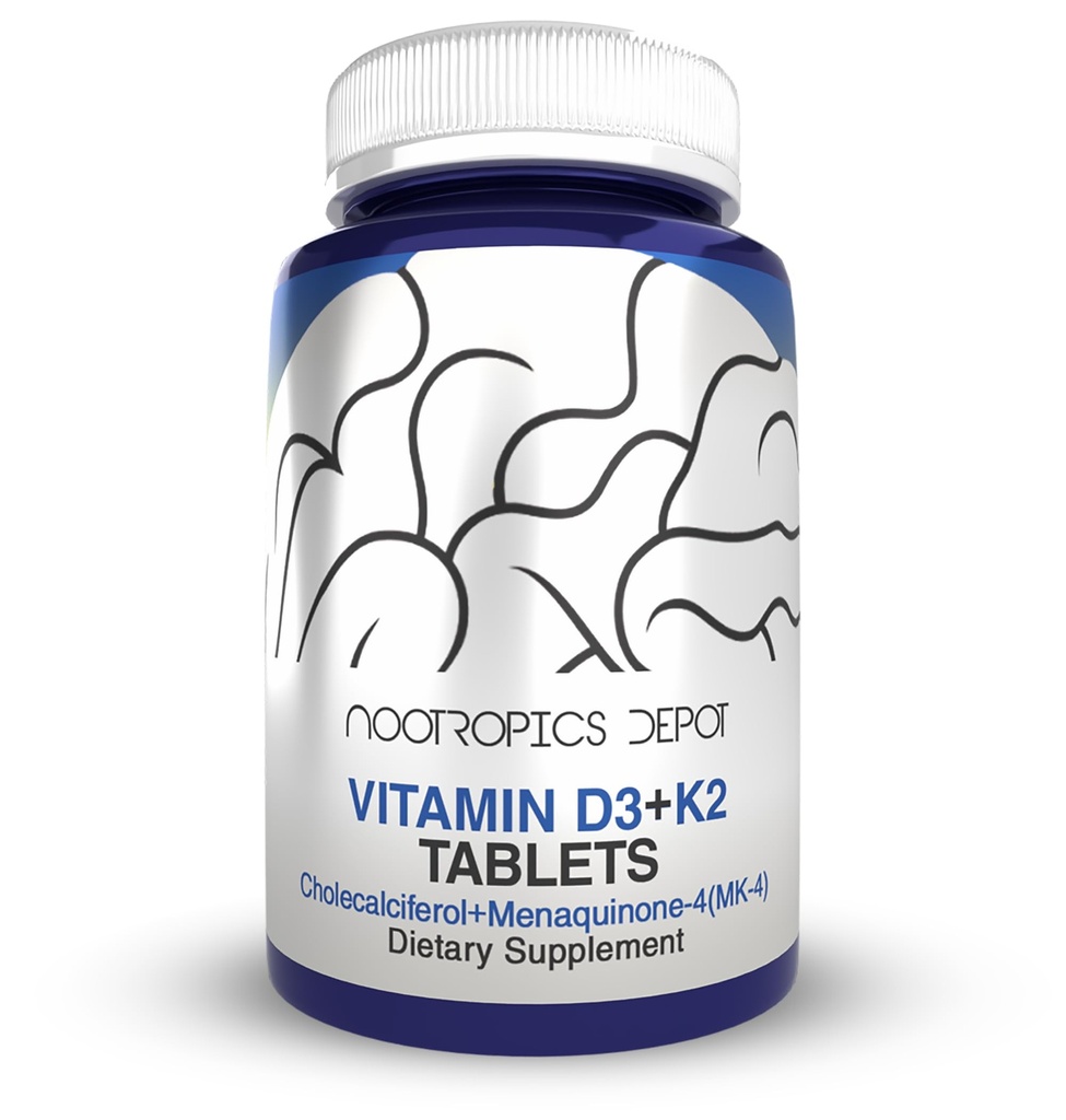 Nootropics Depot Vitamine D3 + K2 met vitamine C tabletten 