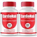 CardioNab Capsules, Official Cardio Nab Blood Support Supplement Pills - Maximum Strength, All Natural Healthy Circulation & Stable Levels, Advanced CardioNab Health Support Reviews (2 Pack)