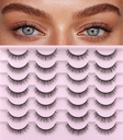 Kiromiro Natural Lashes Wispy Fake Eyelashes Nautal Look 10mm 3D Mink Lashes Extension Soft Strip Eyelashes Pack
