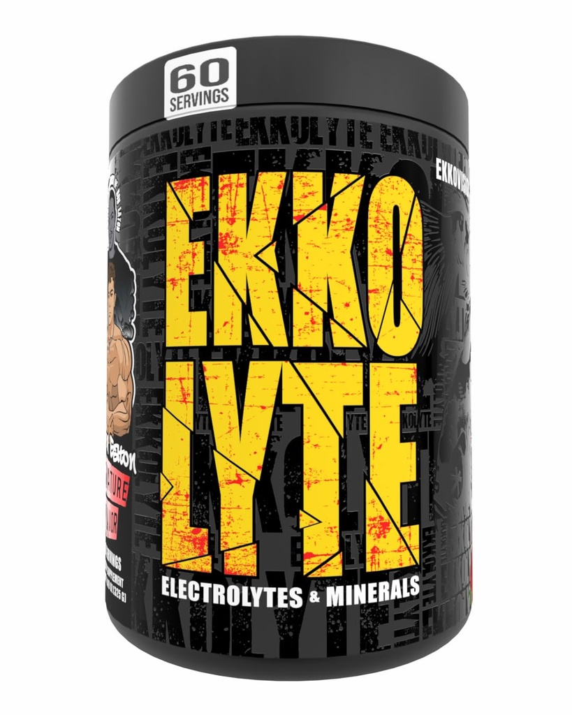 Ekkovision Ekkolyte Electrolytes & Minerals Powder, 50 MG Vitamin C & 155 MG Magnesium for Hydration Support, Electrolytes for Women & Men, Strawberry Banana Flavored Electrolyte Mix, 60 Servings