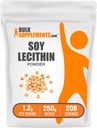 BulkSupplements.com Soy Lecithin Powder - Lecithin Supplement, voedingssupplement, Food Grade - Glutenvrij, 1,2g per portie, 250g (8.8 oz) (pakket van 1)