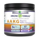 Amazing Formulas AAKG 500 Grams (1.1 Lb) Powder Supplement | Arginine Alpha-Ketoglutarate | Wild Berry Flavor | 87 Servings | Non-GMO | Gluten Free