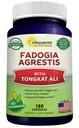 aSquared Nutrition Fadogia Agrestis 600mg and Tongkat Ali 400mg Supplement (180 Capsules) - Fadogia Agrestis Extract & Powder Complex Pillen voor mannen en vrouwen
