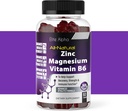Zink+Magnesium+Vitamine B6 Max Strength Gummies - Potent All-Natural Zink, Magnesium, B6 voor Immune Ondersteuning en Spierenergie & Recovery
