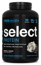 PEScience Select Protein Powder, Whey and Casein Blend, Lean Protein Powder for Women and Men, Low Calorie, Low Carb, Keto Friendly, Gluten Free, Cookies and Cream - 55 Servings