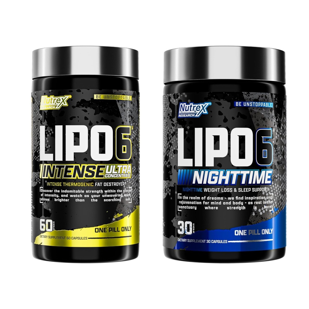 Nutrex Recherche Lipo 6 Intense et la nuit AM / PM Bundle