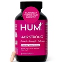 HUM Hair Strong Daily Hair Growth Supplement met Biotine, Zink, Vitamine B12 ter ondersteuning van groei, foliumzuur en vitamine B12 Vitaminen voor gezonde haarondersteuning voor vrouwen en mannen, 30 Vegan Capsules