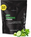 Livingood Daily Basic Greens Powder, Super Greens Drink Mix met Spirulina, Broccoli, Kale, Tarwegras & Chlorella, Biologische Plantaardige Blend, Veganistisch, Glutenvrij, Niet GGO, 30 porties