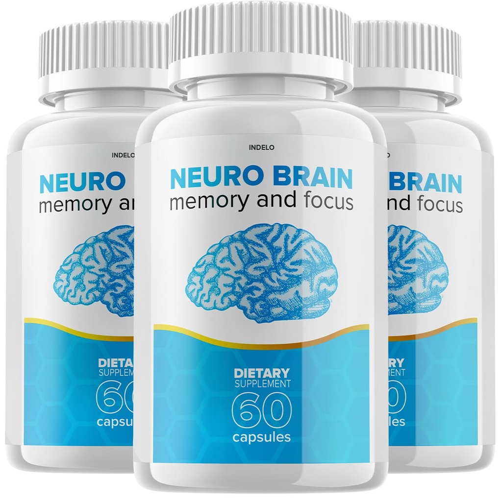 (3 Pack) Neuro Brain and Focus Supplement, Neuro Brain Memory Focus and Cognitive Support, Neuro Brain Pills Nootropic NeuroBrain to Boost Memor, Neuro Brain Vitamin (60 Capsules)