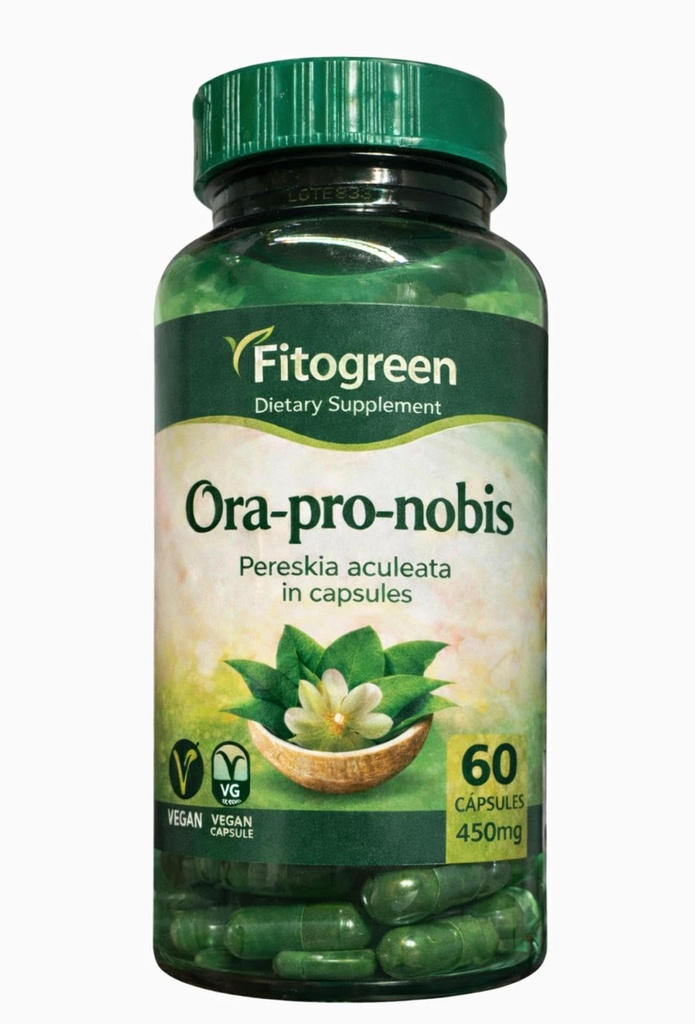 Ora Pro Nobis Leaves Extract in Capsules 450 Mg (60 Capsules) Dietary Supplement