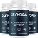(3 Pack) Glyvorin Capsules - Official Glyvorin Advanced Formula Blood Balance Support Pills, All Natural Daily Premium Supplement Multivitamin for Overall Health & Wellness, 180 Capsules for 3 Months