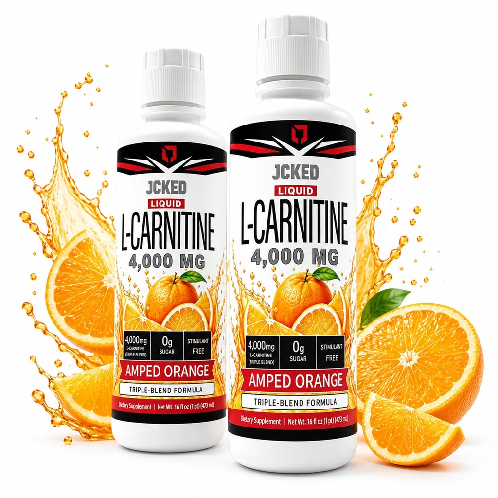 L-Carnitine 4000 Amped Orange, L-Carnitine Vitamin Supplements 473ML