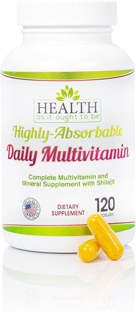 Gezondheid als het moet worden hoogstabiel dagelijkse multivitamine met Shilajit, MethylB12, Methylfolaat, en vitamine K2 MK7 supplement 