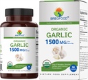 Brieofood Biologische Knoflook 1500mg, 45 porties, Vegetarisch, Glutenvrij, 90 Vegetarische tabletten