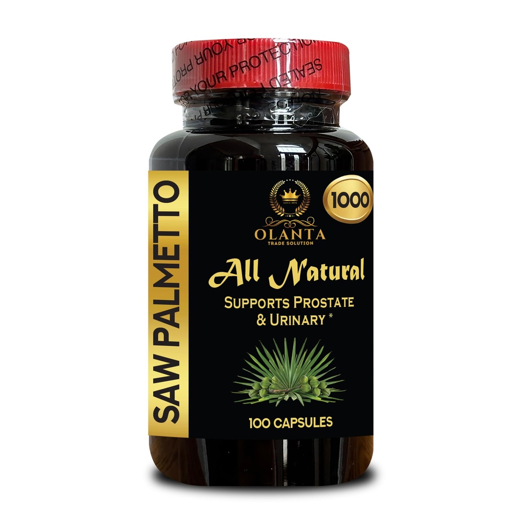 Saw Palmetto Extract 1000mg - Supporting Prostate Gland Health, Support Urinary Regularity & Men's Comfort - 1 Bottle 100 Capsules