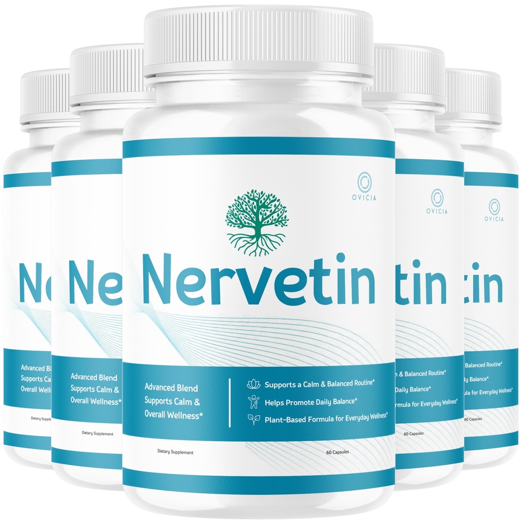 (5 Pack) Nervetin Capsules - Official Nervetin Pills Advanced Premium Formula Maximum Strength, All Natural Ingredients Vitamins for Overall Health & Wellness Reviews, 300 Capsules for 5 Months